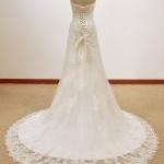 Vintage A Line Lace Wedding Dress Bridal Gown..
