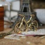 Vintage Bicycle Necklace Pendant Jewelry Necklace..