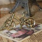 Vintage Bicycle Necklace Pendant Jewelry Necklace..