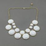 White Bubble Statement Necklace,holiday..