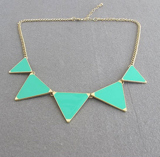 Green Triangle Necklace main image 0